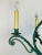 1920s Wrought Iron Industrial Green Painted Chandelier, Circa 1930s For Sale - Image 5 of 11