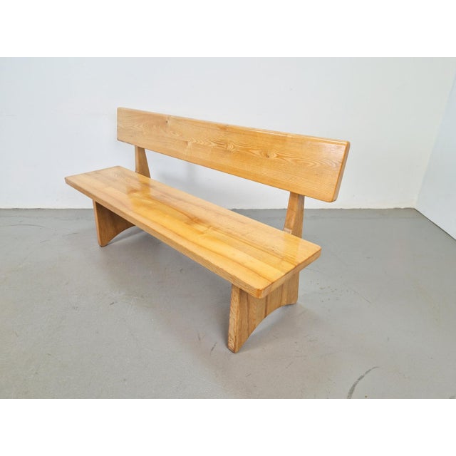 Vintage Ash and Elm Bench, Denmark, 1960s For Sale - Image 6 of 11