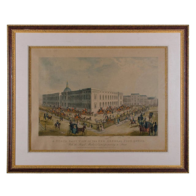 Aquatint New General Post Office London Print by Pyall For Sale