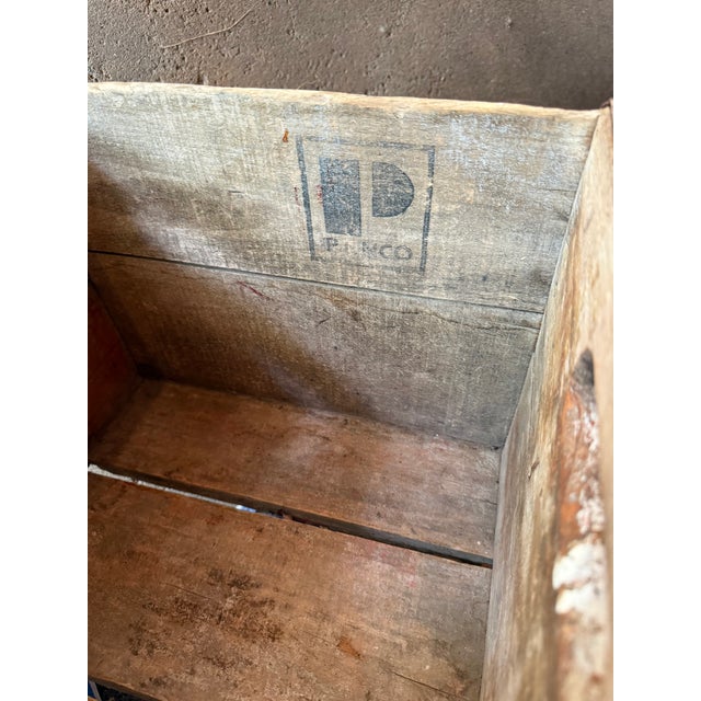 Farmhouse Vintage Farmhouse Clover Leaf Dairy Wood Crate Case Milk Famous for Purity For Sale - Image 3 of 11