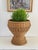 Shabby Chic Rattan Pedestal Planter Baskets Large - A Pair For Sale - Image 3 of 7