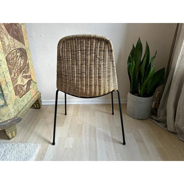 Boho Basket Chair in Rattan by Gian Franco Legler, 1960s For Sale - Image 6 of 12