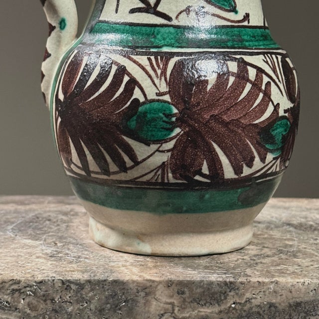 1960s Vintage Original Mid-Century Folk Art Domingo Punter Hand Painted Pitcher Signed For Sale - Image 5 of 6