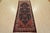 Cabin Hamedan Runner 3’6” X 8’10” Blue Wool Semi-Antique Tribal Hand-Knotted Rug For Sale - Image 3 of 14