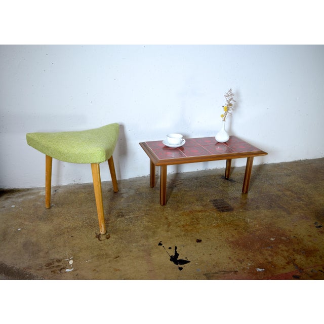 Mid-Century Modern Vintage Side Table with Ceramic Tiles, 1970s For Sale - Image 3 of 6