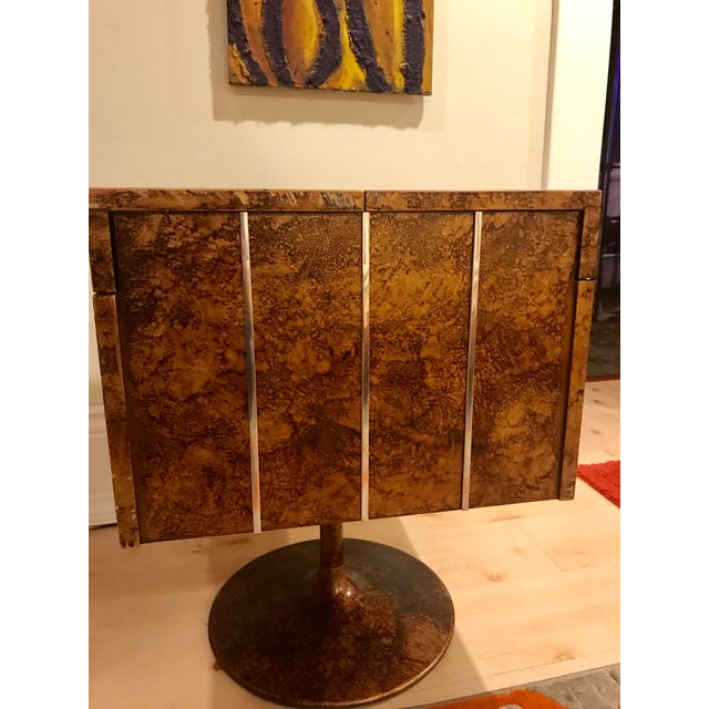 1960s Lane Modern Lacquered Folding Cube Cabinet Bar For Sale - Image 5 of 11