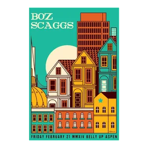 2014 American Concert Poster, Boz Scaggs (Belly Up)