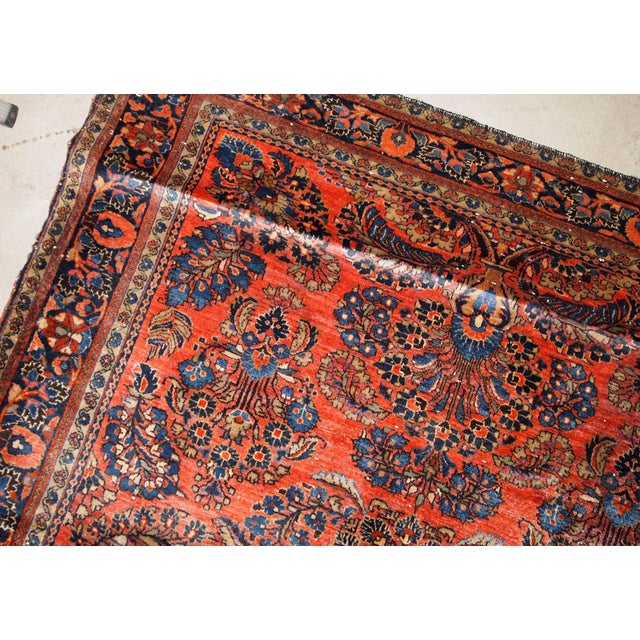 1920s 1920s, Handmade Antique Persian Sarouk Rug 4' X 6.4' For Sale - Image 5 of 7