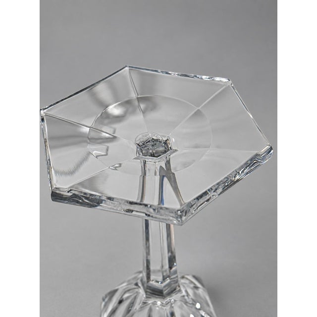 Glass Set of 8, Baccarat France "Malmaison" Pattern Crystal Water Goblets For Sale - Image 7 of 7