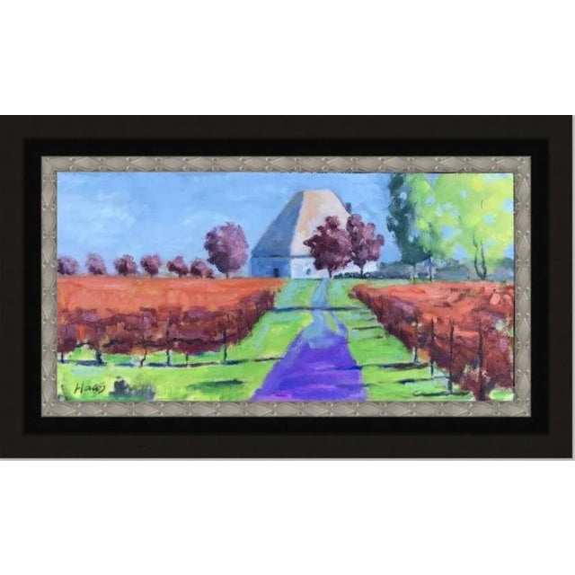 Original Oil Painting Landscape Winery Vineyards Fall Colors For Sale - Image 11 of 11