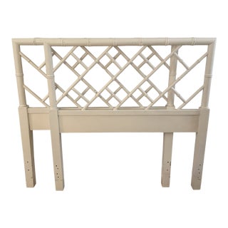 1970’s Faux Bamboo Twin Headboards Attributed to Henry Link - a Pair For Sale
