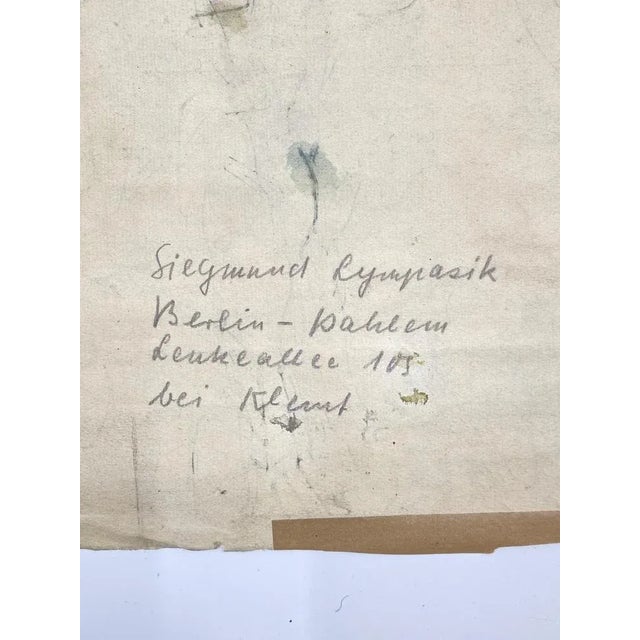 Siegmund Lympasik, Early Impressionist Landscape, 1942, Mixed Media on Paper For Sale - Image 12 of 13