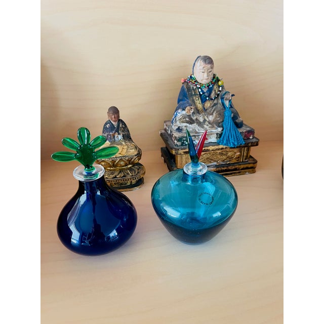 Ink Blue Monofiore Perfume Bottle by Laura Diaz De Santillana for Venini 1994 For Sale - Image 8 of 10