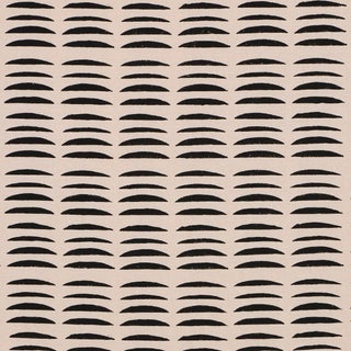 Schumacher X Hadiya Williams Parable Hand Block Fabric In Charcoal For Sale