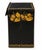 Mid 20th Century Vintage Black & Gold Floral Toleware 3-Piece Desk Set For Sale - Image 5 of 7