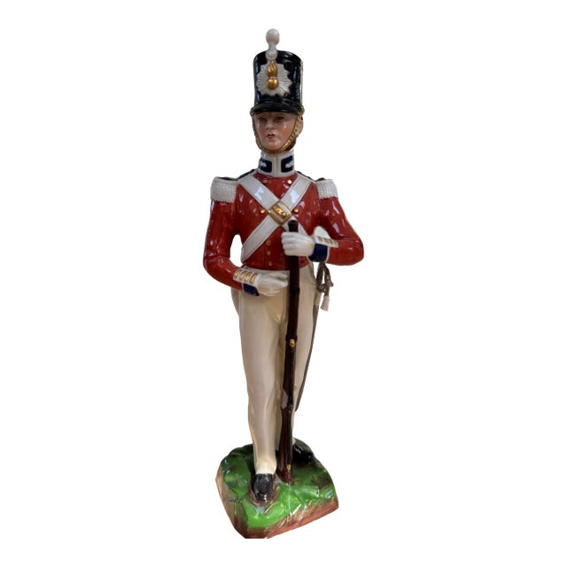 Sitzendorf German Porcelain Figure Royal Artillery 1830 For Sale