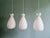 Scandinavian Pendant Lights in White Satin Glass and Brass, 1960s, Set of 3 For Sale - Image 10 of 18