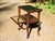Antique Solid Oak Vitrine Cabinet Serving Bar Tea Cart Trolley For Sale - Image 9 of 18