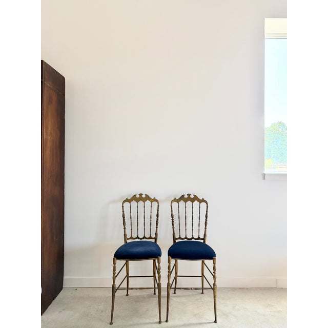 Brass Chiavari Chairs, Italy, 1960s, Fratelli Levaggi/Guiseppe Gaetano Descalzi For Sale - Image 12 of 17