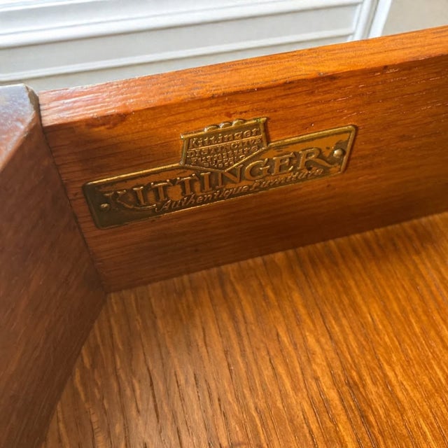 1950s Rare Kittinger Flame Mahogany Demilune | Entryway | Accent Chest For Sale - Image 10 of 10