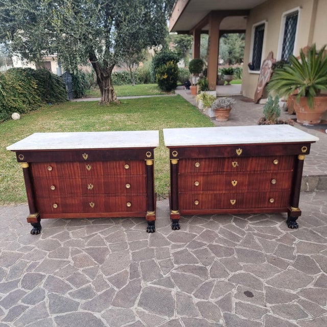 Antique Empire Mahogany Chests of Drawers, 1810, Set of 2 For Sale - Image 16 of 16