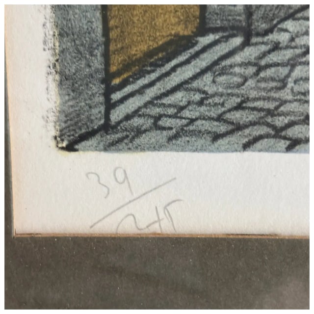 Printmaking Materials Original Hand Signed Jean Paul Moyne Lithograph Limited Edition With Certificate of Authenticity For Sale - Image 7 of 12