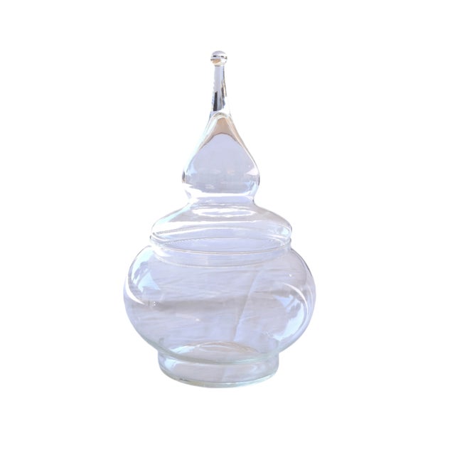 Vintage Glass Apothecary Jar For Sale In San Diego - Image 6 of 7
