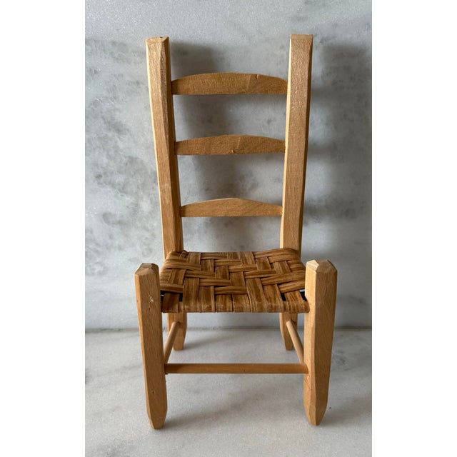 Miniature Rustic Handmade Wooden Chairs For Sale In Austin - Image 6 of 7
