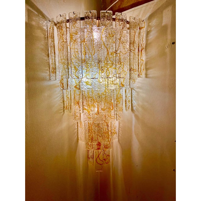 Murano Glass Corner Wall Lighting from Mazzega, Italy, 1970s For Sale - Image 9 of 11
