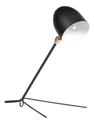 Mid-Century Modern Black Cocotte Table Lamp in Aluminum, Brass and Steel by Serge Mouille
