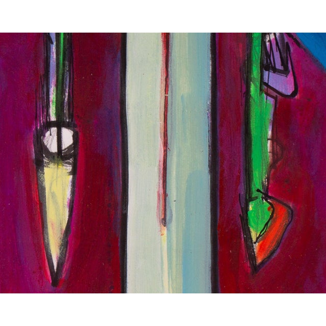 Paper Abstract Mixed Media Painting by James L. Bruch For Sale - Image 7 of 9