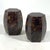 These two handsome hexagonal side tables are covered in tessellated penshell that have been given a dark, rich glaze. The...