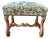 French Louis XIV Carved Walnut Bench Ottoman With Gorgeous Tapestry Upholstery For Sale
