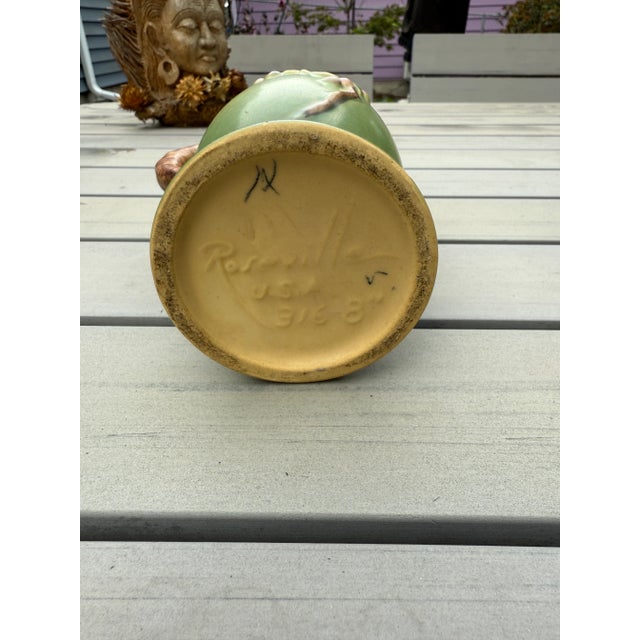 Roseville Apple Blossom Green 1949 Mid Century Modern Pottery Ceramic Ewer 316-8 Excellent original condition. No chips,...