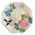 Vintage f.s. Louie Berkeley Hand Painted Floral Bird Octagonal Trinket Dish For Sale