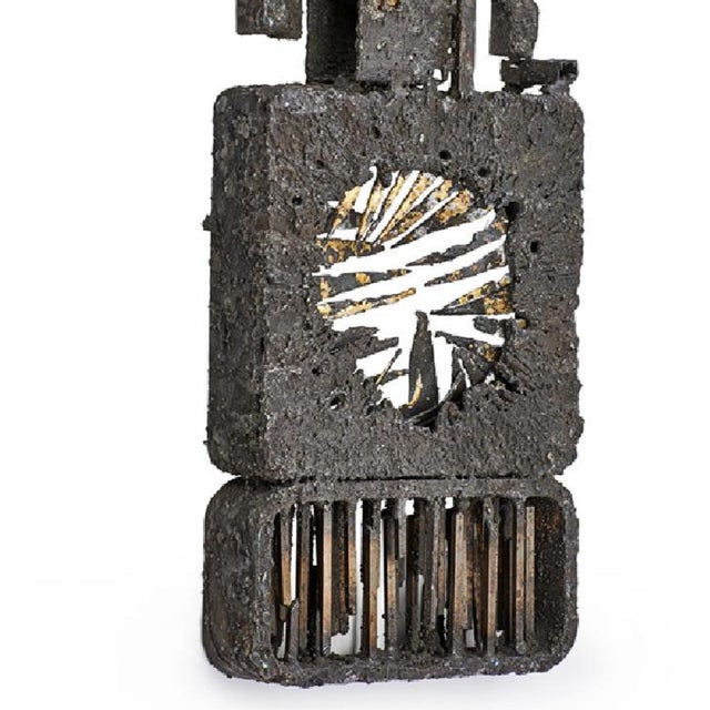 Figurative James Bearden, Brutalist Abstract Sculpture, Gilded Steel and Bronze James Bearden American Mod For Sale - Image 3 of 4