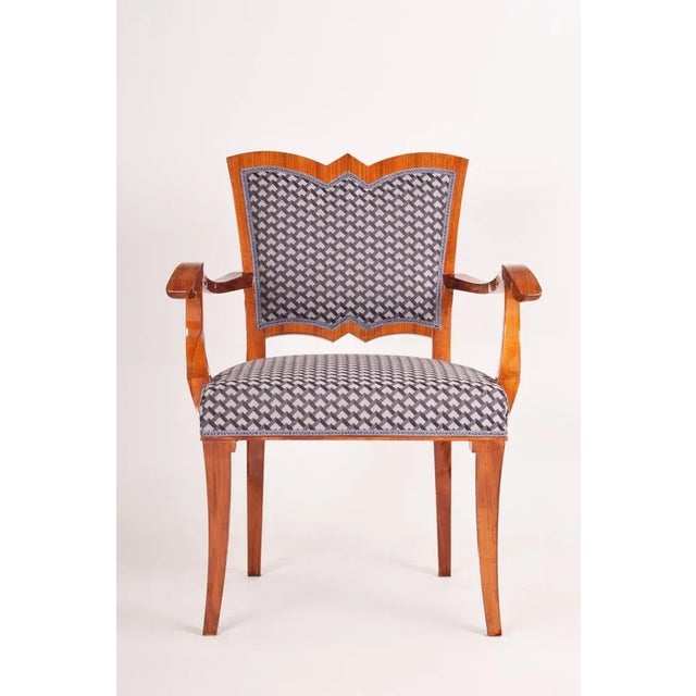 Art Deco Armchair in Walnut, Czech, 1920s For Sale - Image 6 of 9