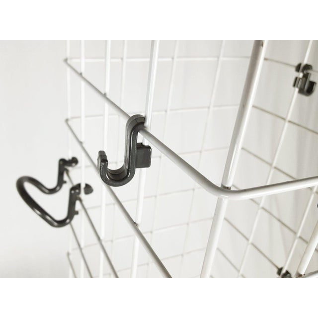 1980s Grey Plastic & White Metal 4788 Freestanding Clothes Stand by Anna Castelli Ferrieri for Kartell, 1980s For Sale - Image 5 of 16