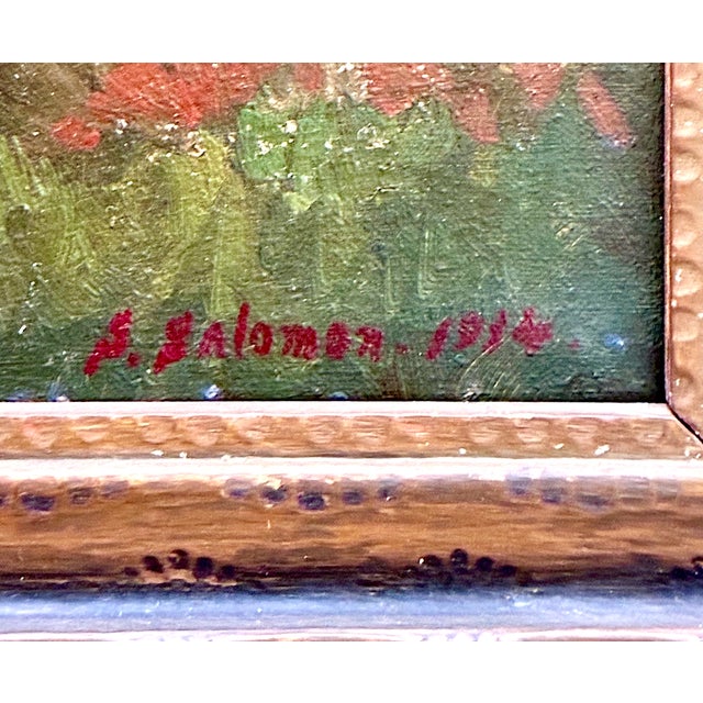 Pistachio An American Farm at Sunset by S. Salomon For Sale - Image 8 of 9
