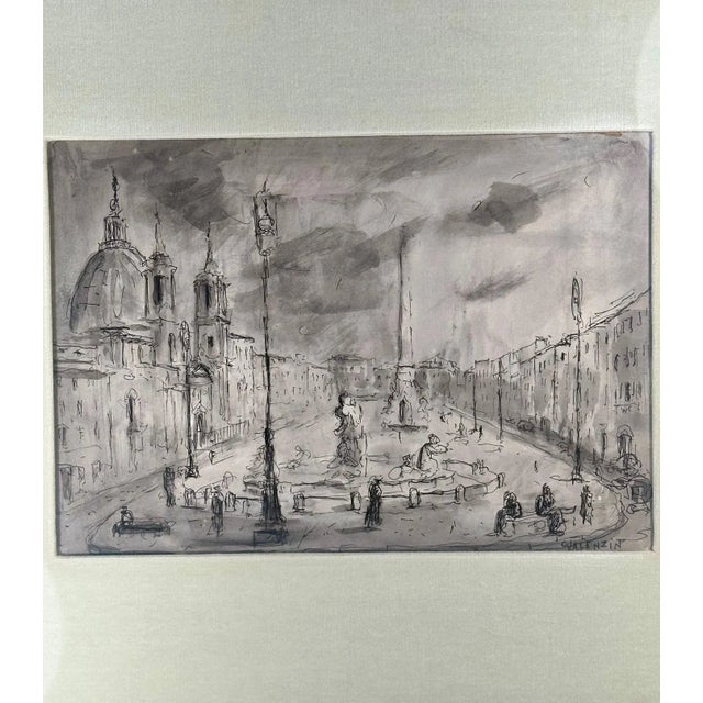 Mid 20th Century Venice Cityscape by Giorgio Valenzin, Original Artwork. For Sale - Image 5 of 12