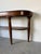 Large- French Art Deco Empire Style Mahogany & Green Marble Top Two-Tier Demilune Console Table For Sale - Image 9 of 17