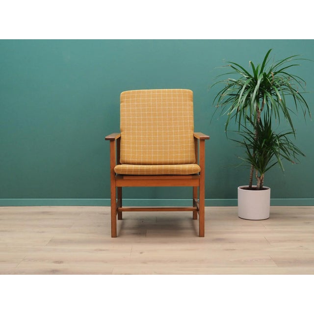 Danish Yellow Armchair from Børge Mogensen, 1970s For Sale - Image 16 of 16
