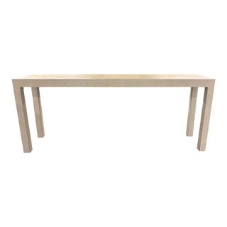 White Textured Console Table For Sale