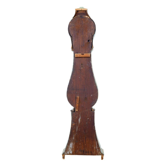 Mid 19th Century Mid 19th Century Swedish Pine Long Case Mora Clock, 1850s For Sale - Image 5 of 15