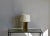 Contemporary "Croissillon" Polished Brass and Parchment Table Lamp For Sale - Image 4 of 8