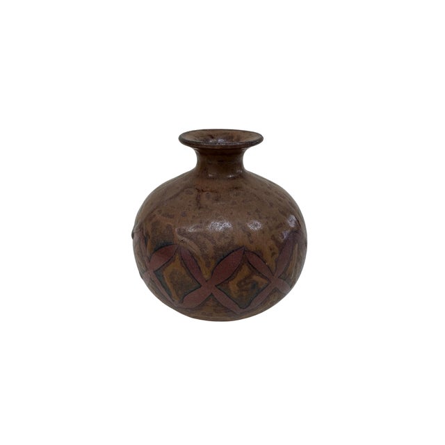 Mid-Century Modern Studio Pottery Vase For Sale - Image 3 of 5