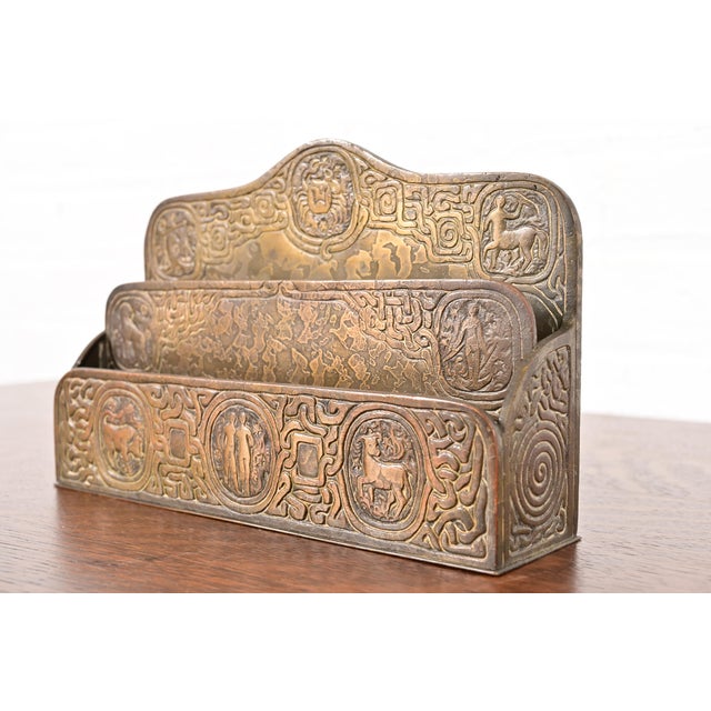 Tiffany Studios New York Zodiac Bronze Letter Rack For Sale - Image 12 of 12
