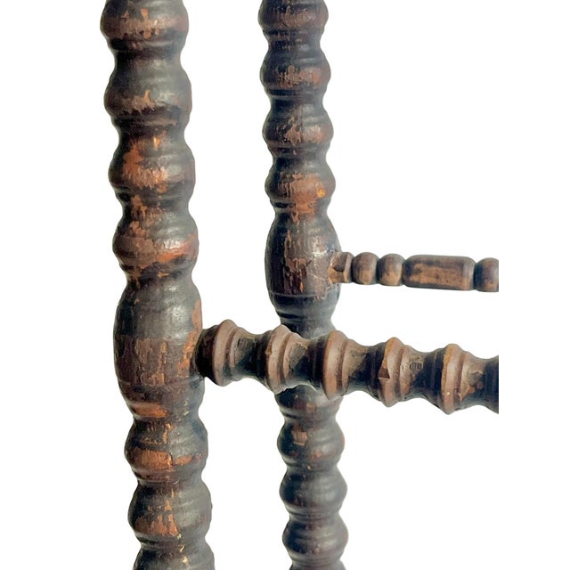 Antique Bobbin-Turned Oak Blanket Stand / Towel Rack, Early 20th Century For Sale - Image 10 of 16