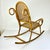 Early 20th C French Boho Chic Coastal Child-Size Bentwood & Cane Rocking Chair, After Thonet For Sale - Image 14 of 15