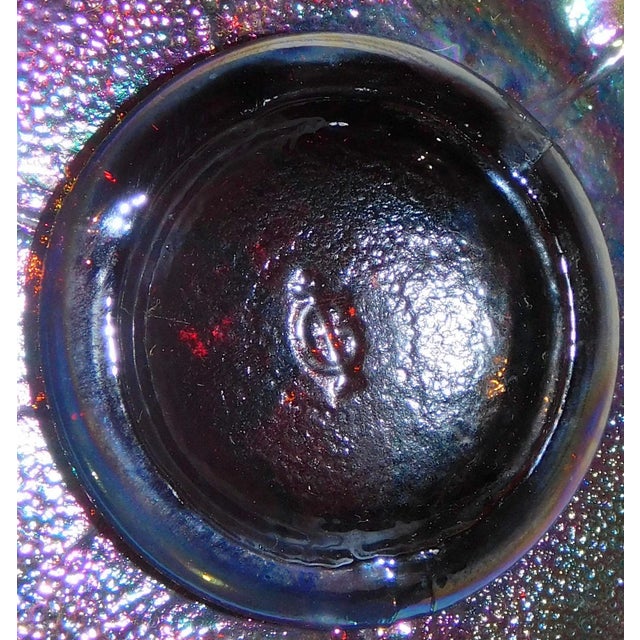 Glass Early 20th Century Imperial Carnival Glass Dish For Sale - Image 7 of 7